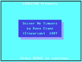 Title screen of Shiver Me Timbers on the Commodore 64.