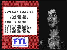 Title screen of Shockway Rider on the Commodore 64.