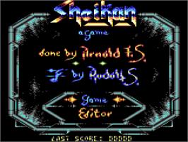 Title screen of Shoikan on the Commodore 64.
