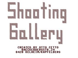 Title screen of Shooting Gallery on the Commodore 64.