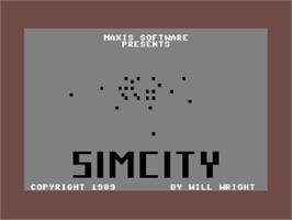 Title screen of Sim City on the Commodore 64.