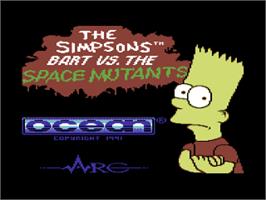 Title screen of Simpsons - Bart Vs The Space Mutants, The on the Commodore 64.
