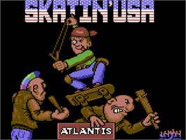 Title screen of Skatin' Usa on the Commodore 64.