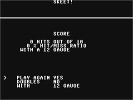 Title screen of Skeet (Warner Books) on the Commodore 64.