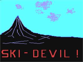 Title screen of Ski-devil on the Commodore 64.