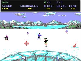 Title screen of Ski or Die on the Commodore 64.