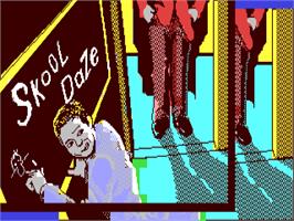 Title screen of Skool Daze on the Commodore 64.