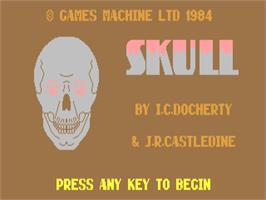 Title screen of Skull on the Commodore 64.