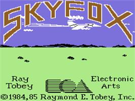 Title screen of Skyfox (CA-Verlag) on the Commodore 64.