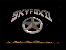 Title screen of Skyfox II: The Cygnus Conflict on the Commodore 64.