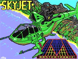 Title screen of Skyjet on the Commodore 64.