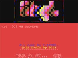 Title screen of Skyt on the Commodore 64.