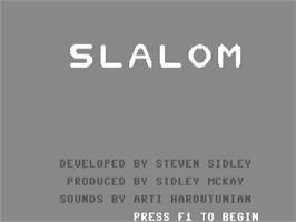 Title screen of Slalom (Tronix) on the Commodore 64.