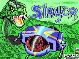 Title screen of Slayer on the Commodore 64.