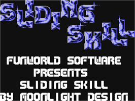 Title screen of Sliding Skill on the Commodore 64.