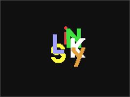 Title screen of Slinky on the Commodore 64.