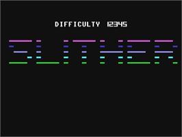 Title screen of Slither on the Commodore 64.