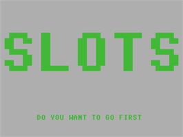 Title screen of Slots on the Commodore 64.