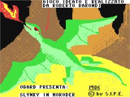 Title screen of Slynky In Moroder on the Commodore 64.