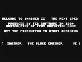 Title screen of Smasher 2 on the Commodore 64.