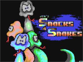 Title screen of Snacks 4 Snakes on the Commodore 64.