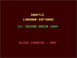 Title screen of Snaffle on the Commodore 64.