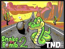 Title screen of Snake Vs Bomb 2 on the Commodore 64.