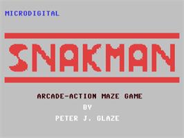 Title screen of Snakman on the Commodore 64.