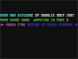 Title screen of Snow Run on the Commodore 64.