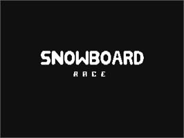 Title screen of Snowboard Race on the Commodore 64.