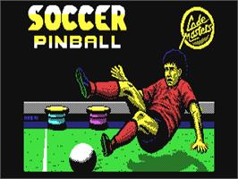 Title screen of Soccer Pinball on the Commodore 64.