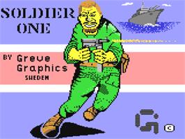 Title screen of Soldier One on the Commodore 64.