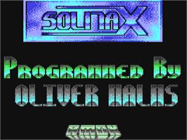 Title screen of Solitax on the Commodore 64.