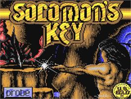Title screen of Solomon's Key on the Commodore 64.