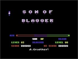 Title screen of Son Of Blagger on the Commodore 64.