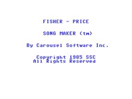 Title screen of Song Maker on the Commodore 64.