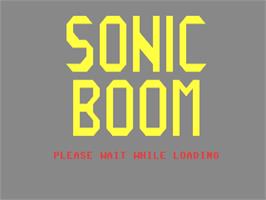 Title screen of Sonic Boom (Activision) on the Commodore 64.