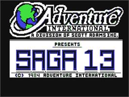 Title screen of Sorcerer Of Claymorgue Castle on the Commodore 64.