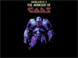 Title screen of Soulless 2 - The Armour Of Gods on the Commodore 64.