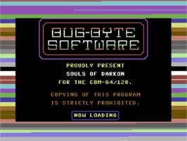Title screen of Souls Of Darkon on the Commodore 64.