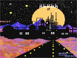 Title screen of Space Arena 2 on the Commodore 64.