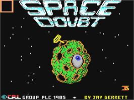 Title screen of Space Doubt on the Commodore 64.
