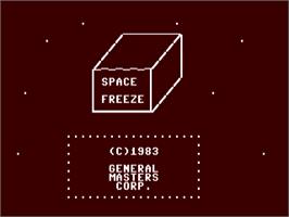 Title screen of Space Freeze on the Commodore 64.