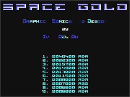 Title screen of Space Gold on the Commodore 64.