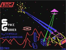 Title screen of Space Gunner (Champion Software) on the Commodore 64.