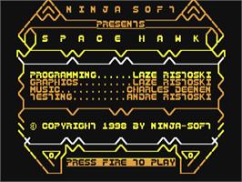 Title screen of Space Hawk (Ninja-Soft - 1998) on the Commodore 64.