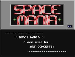 Title screen of Space Mania on the Commodore 64.