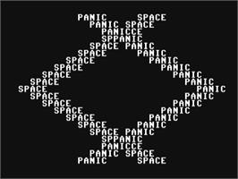 Title screen of Space Panic (2021) on the Commodore 64.