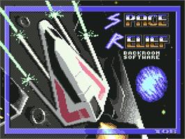 Title screen of Space Relief on the Commodore 64.