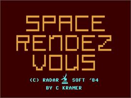Title screen of Space Rendez Vous on the Commodore 64.